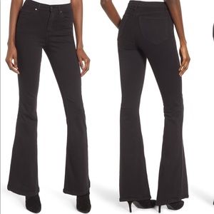 Topshop | Jamie High Waist Flare Jeans | Black | 28